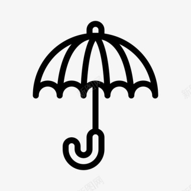 伞开放式温度图标图标