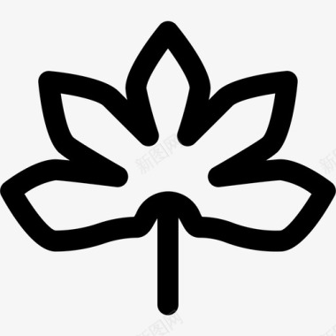 日本木兰叶自然图标图标