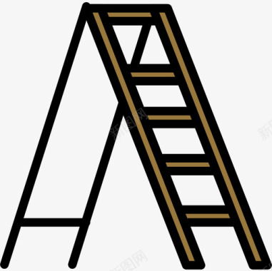 梯子结构98线性颜色图标图标