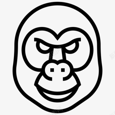 大猩猩动物猿图标图标