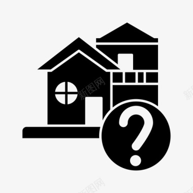 房屋常见问题解答建筑物业图标图标
