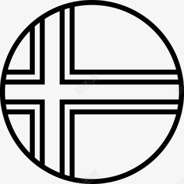 冰岛国旗岛屿国家图标图标