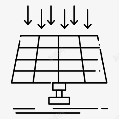 太阳能电池板能源智能城市图标图标