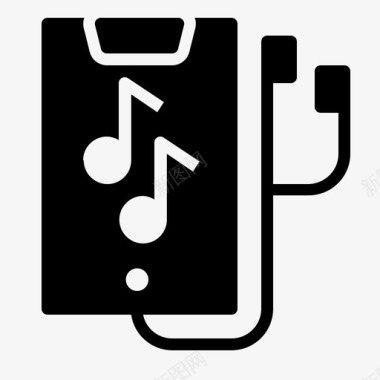 音乐应用程序音频手机图标图标