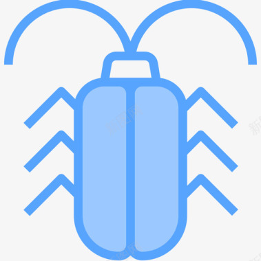 蟑螂家装浴室5蓝色图标图标