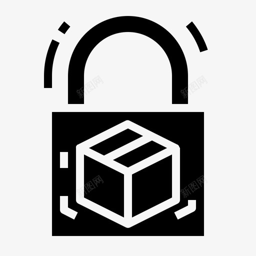 物流安全包装挂锁图标svg_新图网 https://ixintu.com 保护 包装 坚固 安全 挂锁 物流 运输