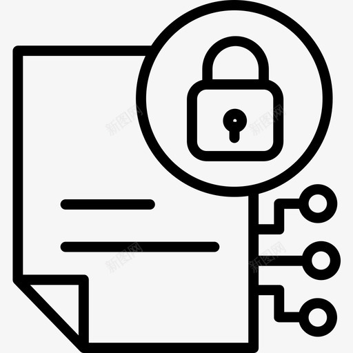 文件网络安全8线性图标svg_新图网 https://ixintu.com 文件 线性 网络安全