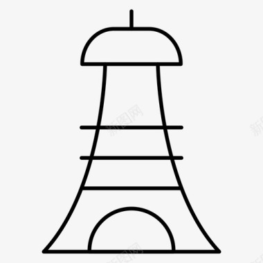 塔建筑埃菲尔铁塔图标图标