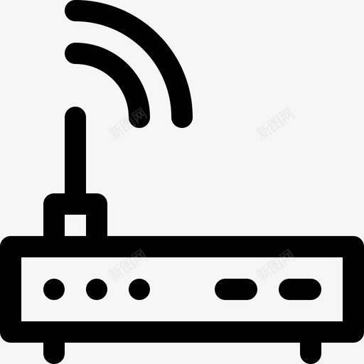 Wifi路由器社交媒体77线性图标svg_新图网 https://ixintu.com Wifi 媒体 社交 线性 路由器