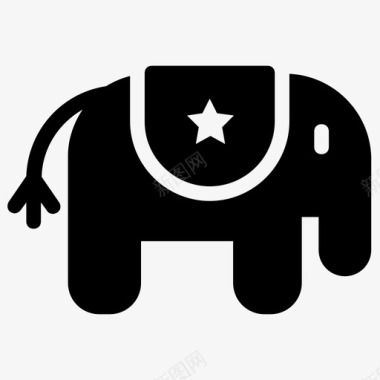 美国民主象征政党政治象征图标图标