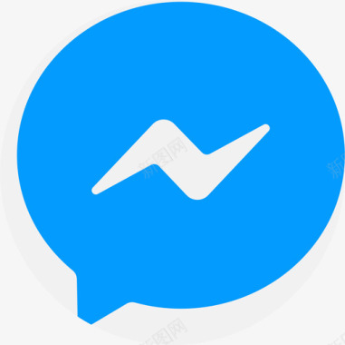 Messenger社交媒体100扁平图标图标