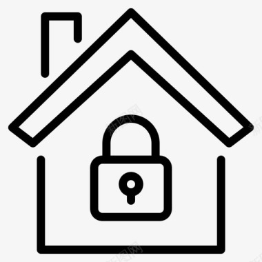 家庭安全锁安全图标图标