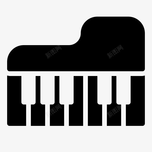 钢琴古典音乐乐器图标svg_新图网 https://ixintu.com 乐器 古典音乐 声音 钢琴 音乐