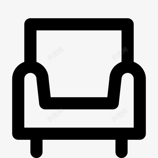 沙发舒适装饰图标svg_新图网 https://ixintu.com 坐椅 客厅 家居用品 沙发 舒适 装饰