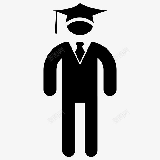 毕业毕业典礼学位图标svg_新图网 https://ixintu.com 学位 形图 毕业 毕业典礼 象形