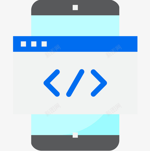 代码智能手机功能4扁平图标svg_新图网 https://ixintu.com 代码 扁平 智能手机功能4