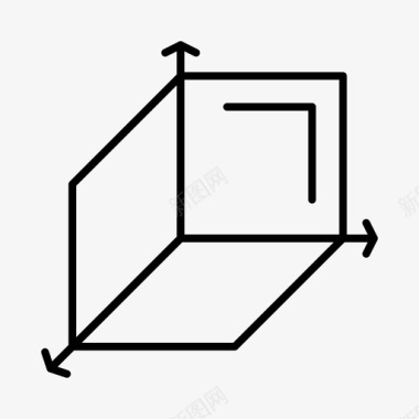 三维长方体图标图标
