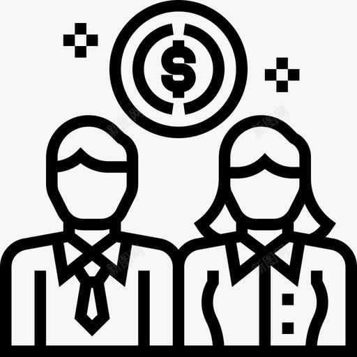 创意金钱办公室图标svg_新图网 https://ixintu.com 创意 办公室 团队合作 薪水 金钱