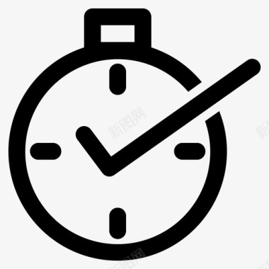 准时商务时钟图标图标