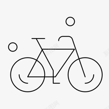 自行车弹簧弹簧细线图标图标