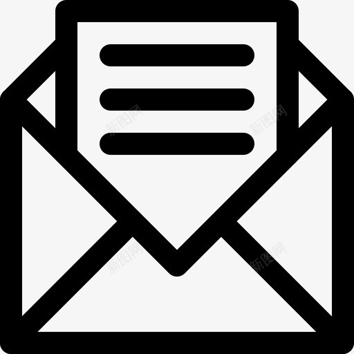 邮件应用程序界面图标svg_新图网 https://ixintu.com 基本 应用程序 用户界面 界面 邮件