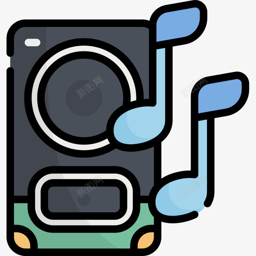 扬声器刻度2线型颜色图标svg_新图网 https://ixintu.com 刻度 扬声器 线型 颜色