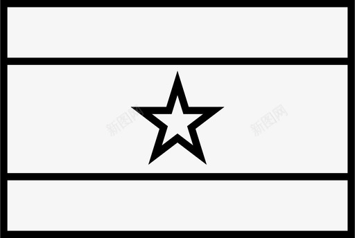加纳国旗简体轮廓世界国旗图标图标
