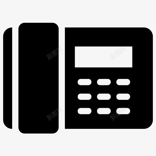 固定电话数字电话办公电话图标svg_新图网 https://ixintu.com 产品发布 办公电话 固定电话 数字电话 模块 演示符号图标 电信