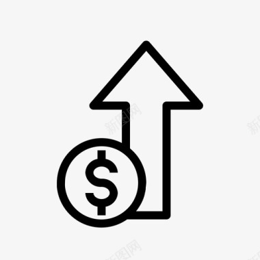 通货膨胀商业货币图标图标