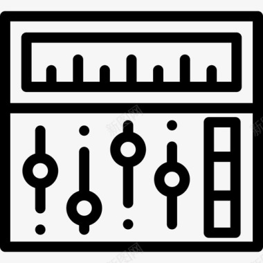 混音器音乐节27线性图标图标