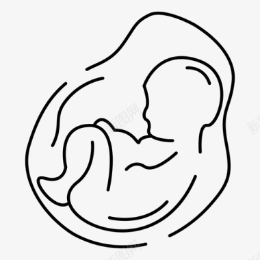 婴儿胎儿产科图标图标