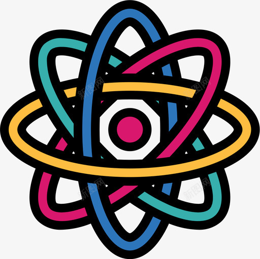 原子科学83线性颜色图标svg_新图网 https://ixintu.com 原子 科学83 线性颜色