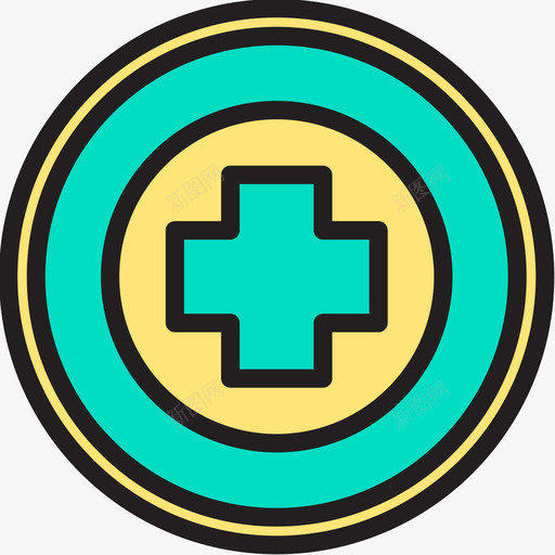 紧急按钮医疗保健9线性颜色图标svg_新图网 https://ixintu.com 医疗保健 按钮 紧急 线性 颜色