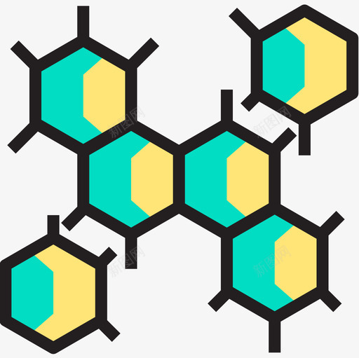 分子医疗保健9线性颜色图标svg_新图网 https://ixintu.com 分子 医疗保健9 线性颜色