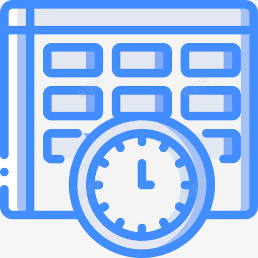 时间管理任务分配蓝色图标svg_新图网 https://ixintu.com 任务 分配 时间管理 蓝色