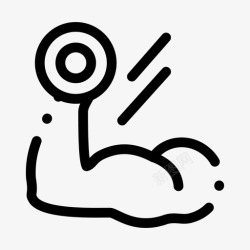 健身娱乐二头肌健美生长图标高清图片