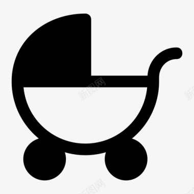 婴儿车托儿车图标图标