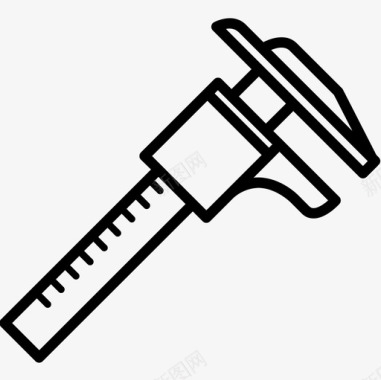 卡尺测量5线性图标图标