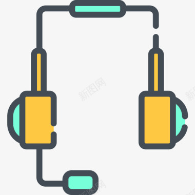 耳机ui29线状颜色图标图标