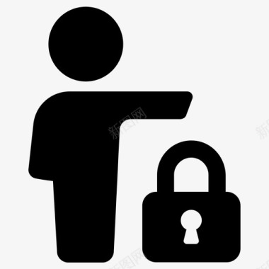 锁储物柜隐私图标图标