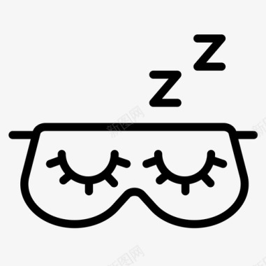 睡眠面具时尚2直线型图标图标