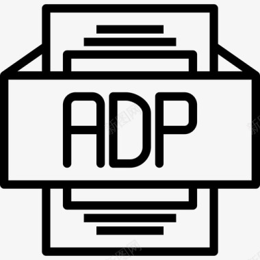 Adp文件类型3线性图标图标
