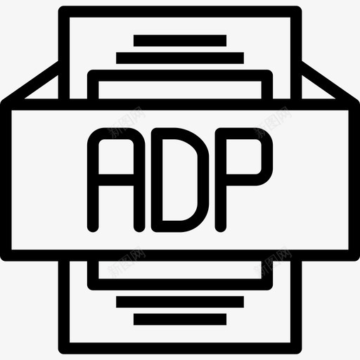 Adp文件类型3线性图标svg_新图网 https://ixintu.com Adp 文件 类型 线性
