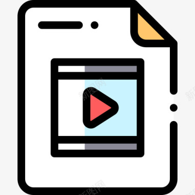 视频文件音频和视频版本10颜色省略图标图标