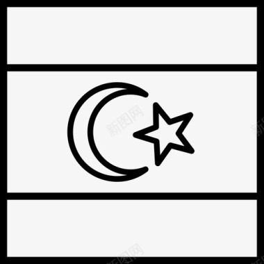 利比亚国旗lby国家图标图标