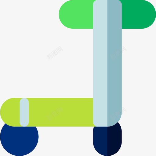 滑板车儿童玩具3扁平图标svg_新图网 https://ixintu.com 儿童玩具3 扁平 滑板车