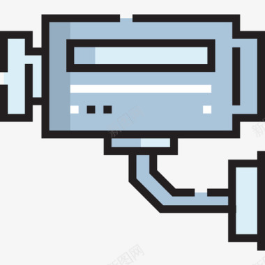 安全摄像头33号赌场线性颜色图标图标