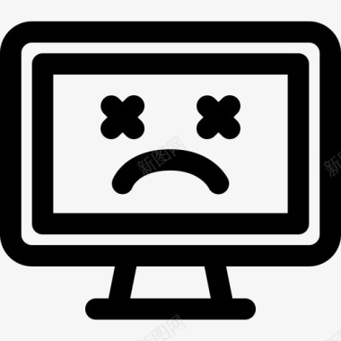 伤心的电脑坏了情绪图标图标