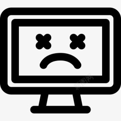 电脑坏了伤心的电脑坏了情绪图标高清图片