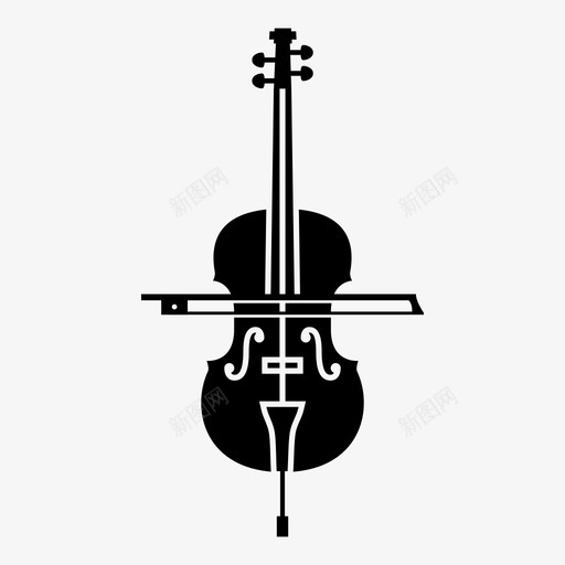 大提琴乐器音乐图标svg_新图网 https://ixintu.com 乐器 大提琴 家族 小提琴 弦乐 歌曲 管弦乐队 音乐